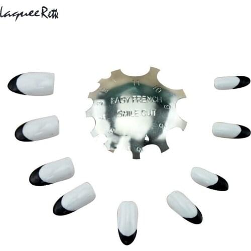 Hot Sale Easy French Nail Edge Smile Cut Line Trimmer Stainless Steel Model Easy French Nail Template Manicure Tools