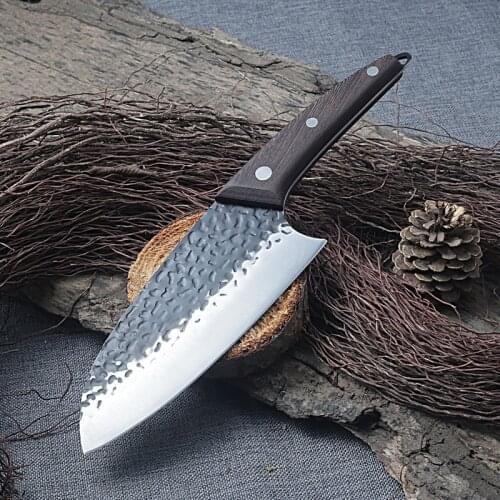 Stainless Steel Hammered Kitchen Knife Cut Ladys Kitchen Knife Slicing Knife Meat Cleaver Kitchen Tool