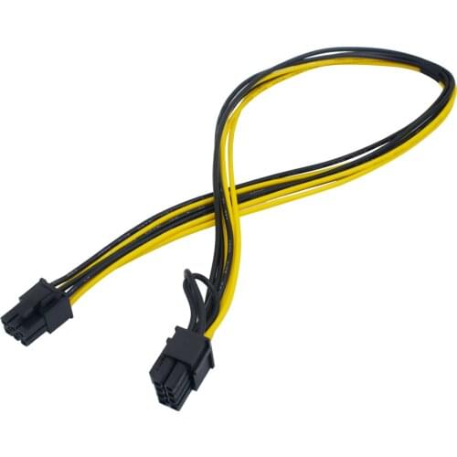 TISHRIC 6pin to 8pin Power Cord 50cm PCIE Riser Power Cable PCI PCIE Miner Riser Cable Express Adapter Power Supply Cable