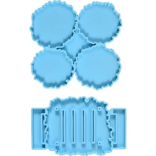Beauty Women Coaster with Storage Rack Epoxy Resin Mold Cup Mat Silicone Mould AXYD