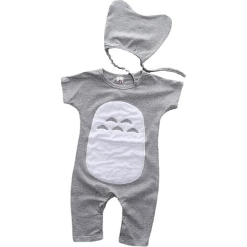 Cool Childrens Summer Baby Romper Baby Romper Baby Chinchilla One-piece Hooded Romper Cosplay Two-piece Suit