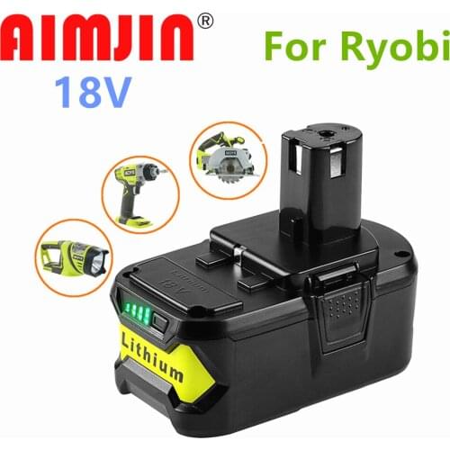 2021 High Capacity 18V 6.8/9.8/12.8/28Ah Li-Ion for Ryobi P108 RB18L40 Rechargeable Battery Pack Power Tool Battery Ryobi ONE