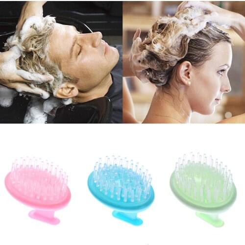 Head Shampoo Massage Brush Handheld Scalp Brush Washing Shower Hair Comb Mini Head Meridian Massage Brush Head Massage Tool