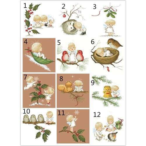 Counted Cross Stitch Kit Cross Stitch DIY Needlework Counted Chinese Cross-stitch Kits For Embroidery a Cross Crafts angels