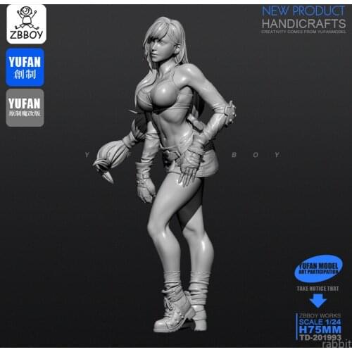 1/24 Resin Figures Kits Beauty goddess assembled model 75MM TD-201993