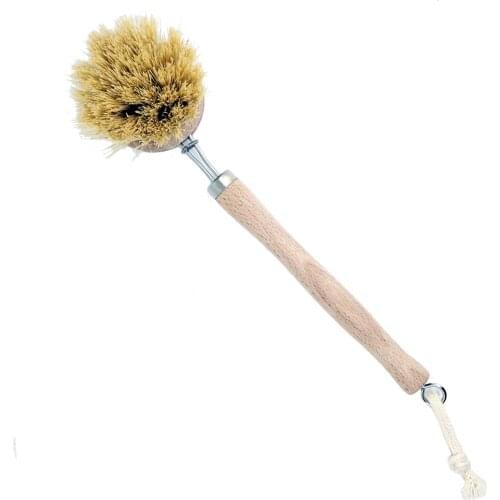 Natural Wooden Long Vegetable Scrub Handle Pan Pot Brush Dish Cleaning Bowl Washing Cleaning Brushes Kitchen Pot Brushing Tools