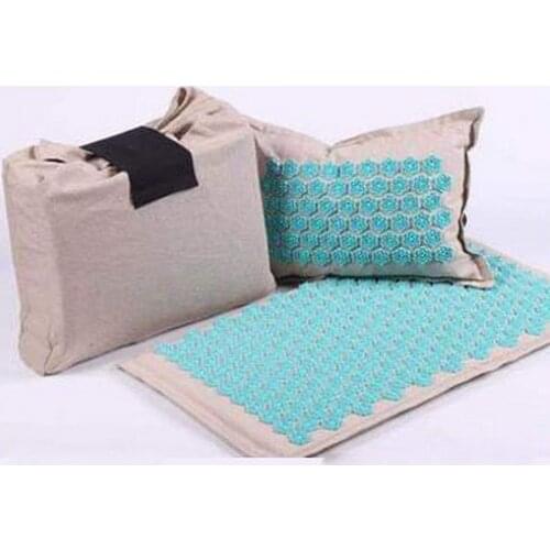 Natural Organic Linen Acupressure Mat Lotus Spike Massage Pad Yoga Pillow For meditation Shower Accupresure Mat Back Pain Relief