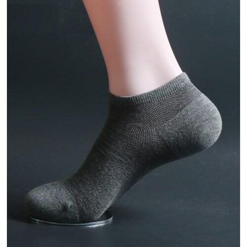 5 pack Summer Men Pure Color Low Cut Ultra-Thin Bamboo Fiber Cool Socks Male Deodorant Wicking Short Tube Ankle Sox Calze Uomo