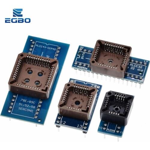 PLCC20 PLCC28 PLCC32 PLCC44 to DIP 20 28 32 44 USB Universal Programmer IC Adapter Tester Socket for TL866CS TL866A EZP2010