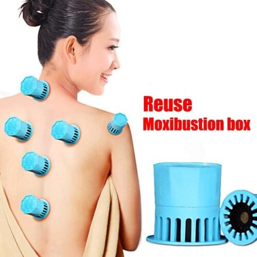 SHARE HO Reuse Moxa Box Moxibustion Roll Stickers Heating Therapy Acupuntura Points Moxa Burner Warm Meridian Chinese Medicine