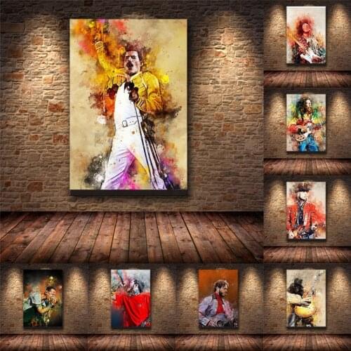 Pop Graffiti Art Star Posters and Prints Rock and Roll Band Canvas Picture for Living Room Portrait Painting Home BedRoom Decor