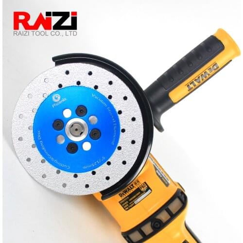 Raizi 1 Pc Diamond Cutting Grinding Disc 100/115/125 mm Double Sided Grinding Wheel Granite Marble Vacuum Brazed Saw Blade