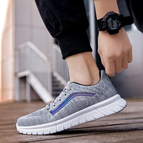 New Spring Summer Mesh Breathable Sneakers Men Gray Black Lightweight Tenis Fila Casual Zapatos Deportivos Running Mens Shoes