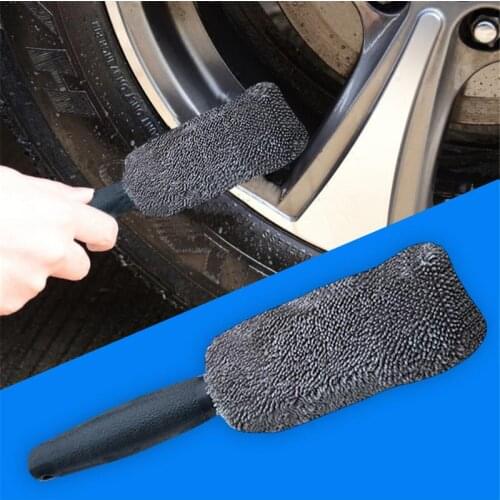 Long Handle Tire Brush Car Cleaner Small Brush Plating Wheel Hub Brush Car Wash Paint Care Auto Cleaning Tool Clay Cloth Towel