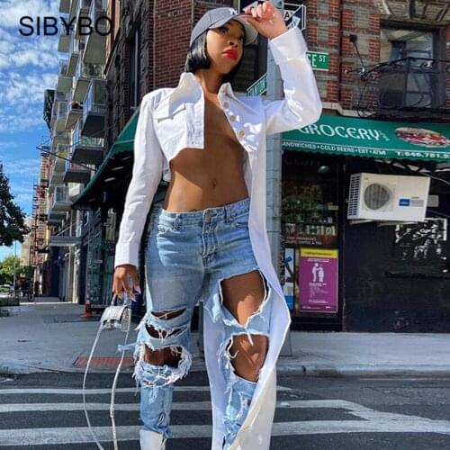 SIBYBO Women's White Jackets