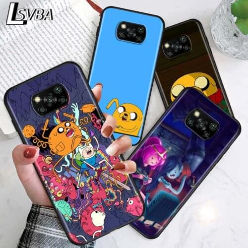 Hot Adventure time for Xiaomi Poco X3 NFC X2 M3 M2 F2 F3 Pro C3 F1 A2 Lite Mix3 Play Silicone Soft Black Phone Case