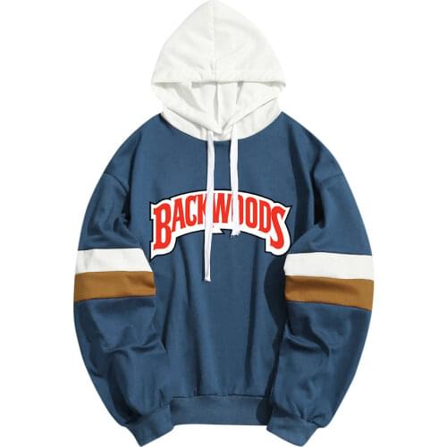 BACKWOODS Anime Cotton Hoodie Men Sweatshirts Harajuku Spring Autumn Hoodies Streetwear Thin Patchwork Tracksuit Men Clothing