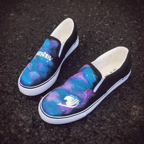 Women casual shoes Rubber Canvas Footwear Fashionable vulcanization Slip-On Breathable Graffiti Flat shoes famale 589po