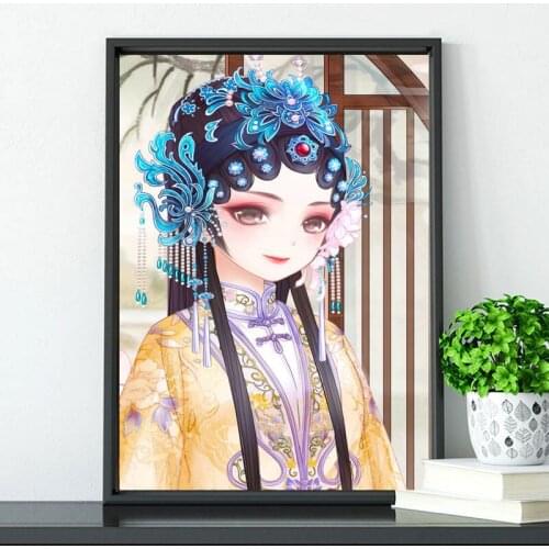 Girl Needlework,Printed Cross stitch,Sets For Embroidery kit Full embroidery Cross-Stitching Silk 65X88cm