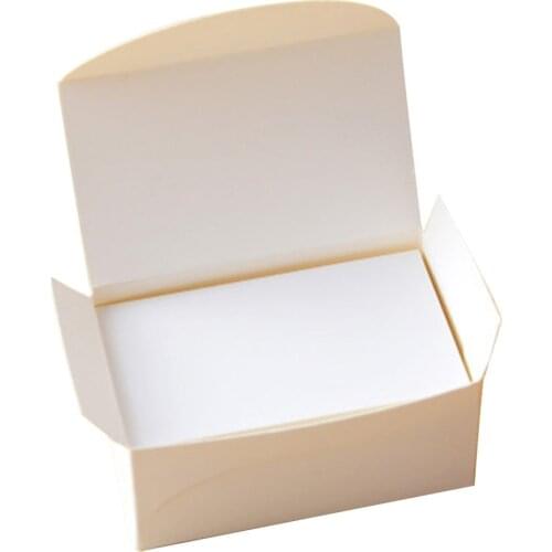 XRHYY 100pcs Thank Blank Kraft Paper Cards White Word Message Cards Logo Small Label Bookmark Cards Wedding Party Festival Gift