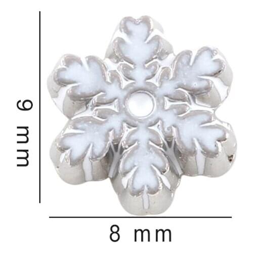 20Pcs/lot Snow Floating Charms Hand-made DIY for Glass Lockets