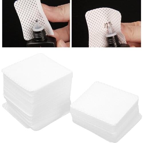 200pcs Eyelash Glue Bottle Nozzle Cotton Pad Eyelash Extension Glue Wiping Makeup Cotton Cotton Pads Glue Wipes