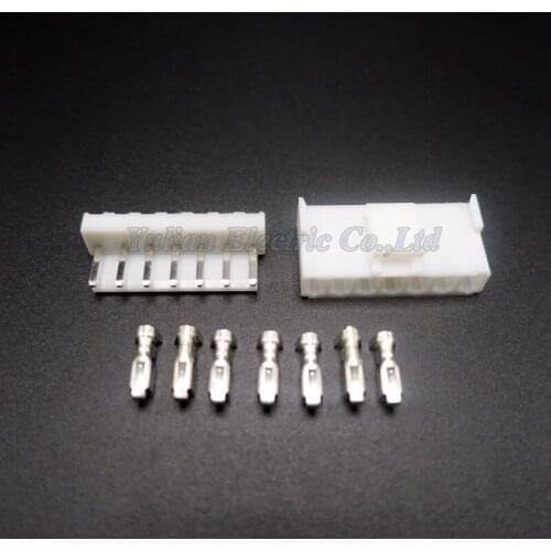 25sets/lot VH3.96 7Pin 3.96mm connectors wiring terminals A set of:socket + plug + terminals