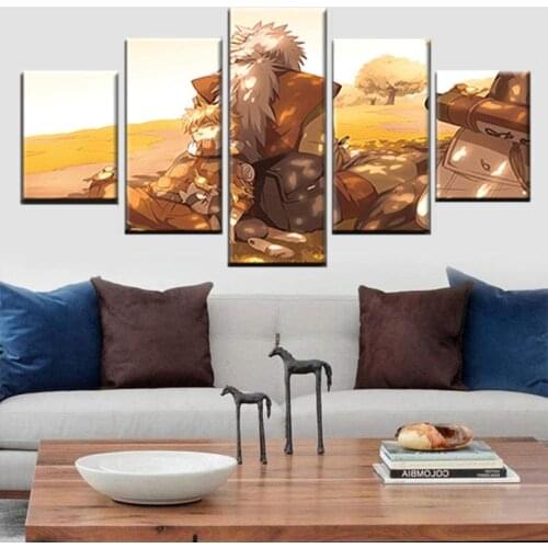 5 Piece Wall Art Canvas Anime Manga Figure Jiraiya Pictures And Posters Living Room & Bedroom The Wall Decoration Paintings