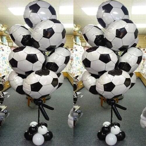 50pcs/lot Football Basketball Volleyball Foil Balloons Inflatable Helium Balloon Children Toys Happy Birthday Party Decoration