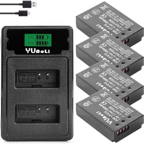 Bateria LP E12 LPE12 LP-E12 Li-ion Battery for Canon EOS M50 EOS M100 100D Kiss X7 Rebel SL1 DSLR Camera