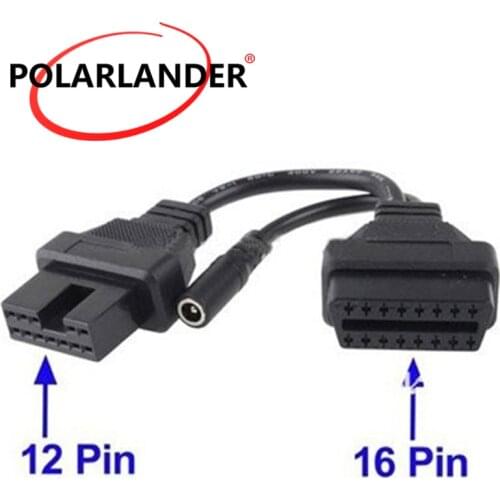 Car Diagnostic Connector for Mitsubishi 12pin to 16pin OBD2 cable adapter auto scanner cable Top-Rated
