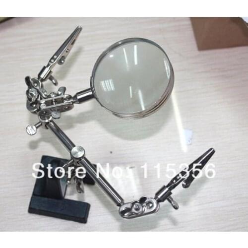 Free shipping BEST-168Z SMD soldering stand magnifier with clips