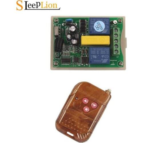 Sleeplion 315/433MHz Motor Reversing Garage Door Window 220V 2 CH Wireless Remote Control Switch learning code Working Way 220V