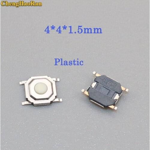 ChengHaoRan 10pcs High 1.5-1.7 touch tact switch 4*4 4 PIN Plastic Tactile Micro SMT Push Button Switch copper feet