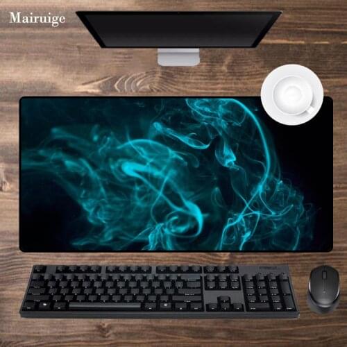 Floating Smoke Pattern Gaming Accessories Art Mouse Pad Locking Edge Mousepad Keyboard Pad for Laptop PC Gamer XXL Desk Mat