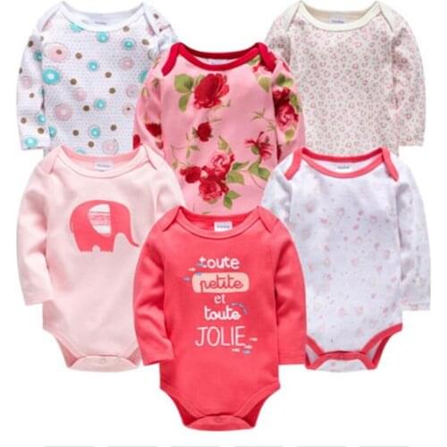 2020 New Baby Girls Bodysuit Roupas Bebe De 6PCS 3 PCS 100% Cotton Baby Boy Girl Clothes 0-3 months Newborn body bebe Clothing