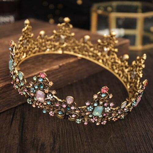 Crown European and American Style Baroque Rhinestone Bridal Wedding Accessories Bridal Gown Jewelry LB