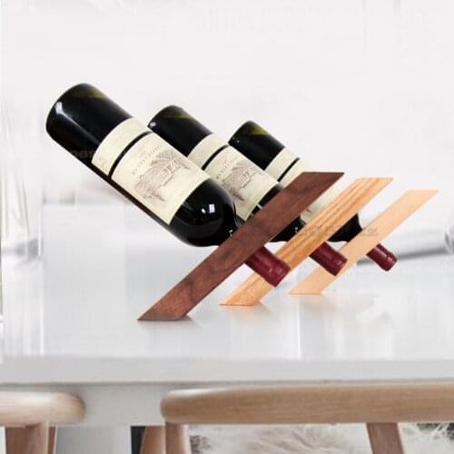 Creative Wood Wine Rack Shelf Stand Table Storage Wine Bottle Holder Shelves Cabinet Stojak Na Wino Kitchen Decoration