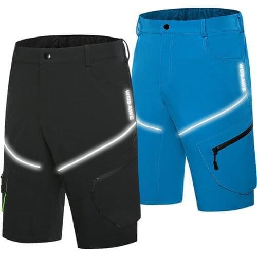 Summer Cycling Shorts Moisture Wicking Comfortable Breathable Reflective Strip Cycling Shorts Adjustable Waist for Cycling