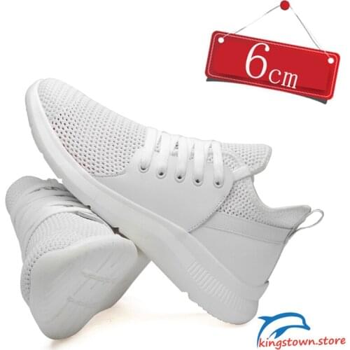 Summer Man Elevator Shoes Height Increase Shoes Height Increase Insole 6cm Casual Sneakers Sports