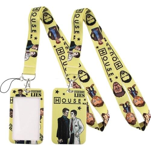 LT434 House M.D. Doctors Key lanyard Car Keychain Personalise Office ID Card Pass Gym Mobile Phone Key Ring Badge Holder Jewelry