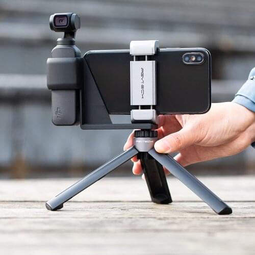 PGYTECH Tripod Mini Handle Desktop For DJI OSMO Action Pocket GoPro Hero 7 Camera 1/4 thread port for OSMO Mobile 2 3