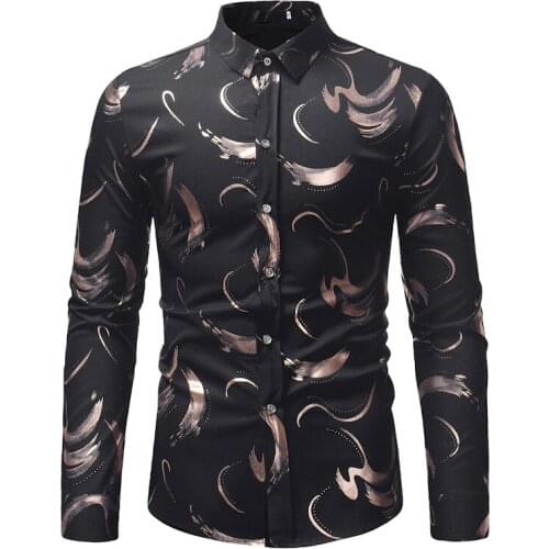 Mens shirts, printed shirts for men, long-sleeved shirts for men, spring menswear, tops for men