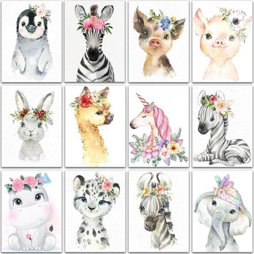 5D DIY Diamond Painting Kit Paint animal horse unicorn Fox Elephant Full Square&Round embroidery mosaic Cross stitch home decor