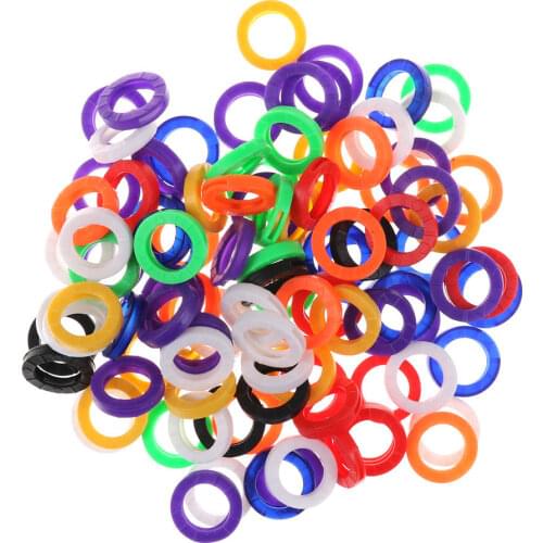 10pcs Hollow Multi Color Rubber Soft Key Locks Keys Cap Key Covers Topper Keyring Random Mixed Colours