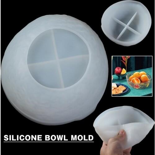 New Silicone Bowl Mould Fruit Epoxy Resin Mold Handmade Making Mould Snack Nuts Holder Storage DIY Craft Tool Home Decoration