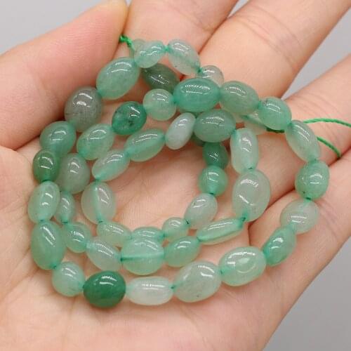 New 6-8mm Green Aventurines Loose Beaded Irregural Round Shape Natural Agates Stone Beads for Making DIY Jewelry Bracelet
