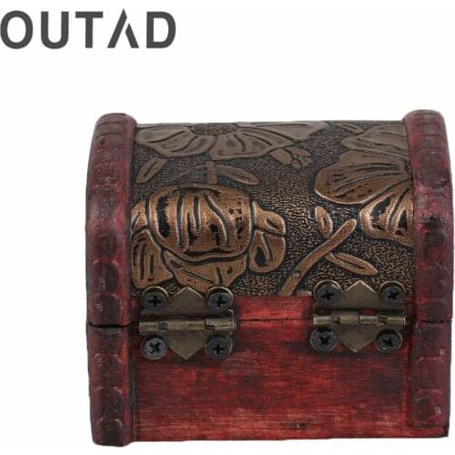 OUTAD Retro Wood Watch Display Box Jewllery Necklace Rings Storage Organizer Random Pattern Delivered cajas para relojes 2017