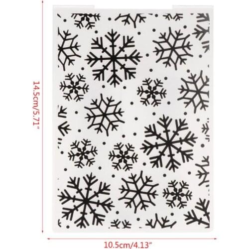 Plastic Embossing Folder Template For DIY Scrapbook Photo Album Card Paper Craft Christmas Snowflake E56C