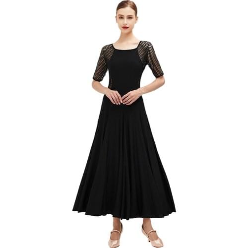 2021 Ballroom Dance Competition Dress Dance Ballroom Waltz Dresses Standard Dance Dress Women Ballroom Dress Black